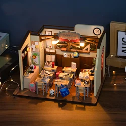 Dollhouse miniature building kits Diy Doll House Miniaturas Home Children Birthday Christmas New Year Gifts 2014 New