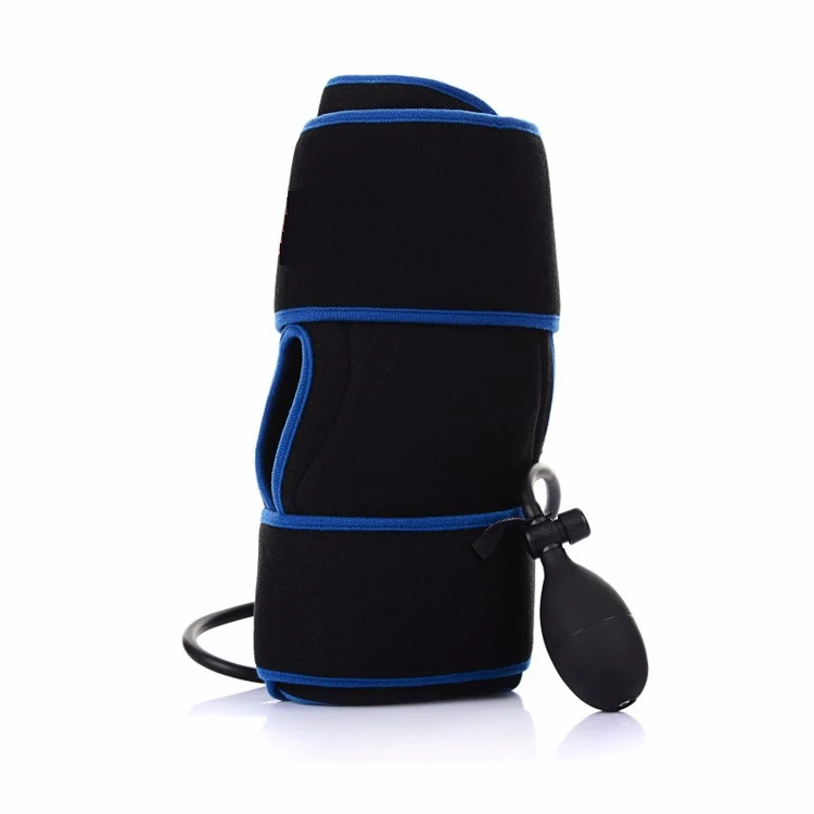Low temperature knee pain relief Rehabilitation physiotherapy Cold compression therapy Knee brace wrapped in ice glue bag