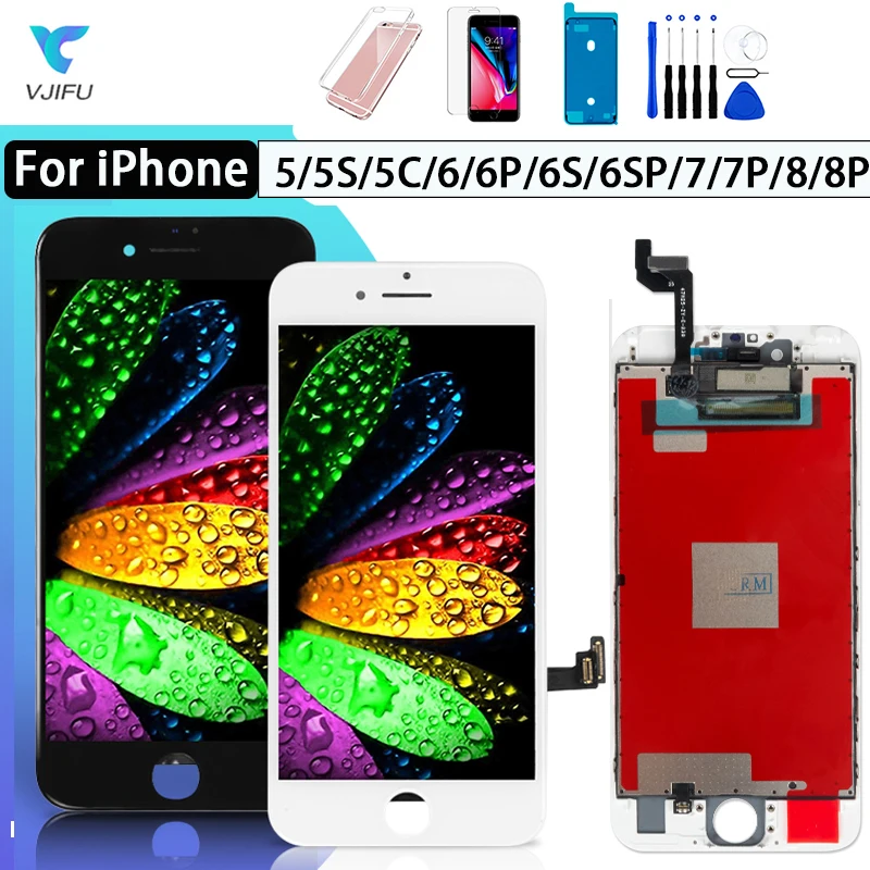 LCD Display For iPhone 5 5S 5C SE 6 6S 7 8 Plus 4S Touch Screen Digitizer Assembly Replacement High QualityAAA+++ No Dead Pixel