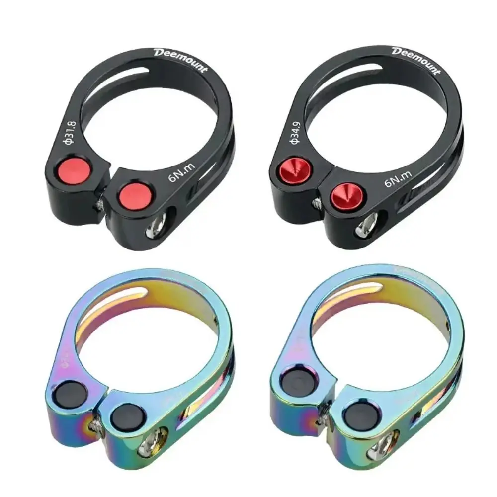 High Quality Aluminum Alloy Bike Seat Clamp 31.8/34.9 mm Black Multicolor Bike Seat Post Tube Clip Bike Parts MTB Bike Road Bike