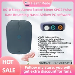 CONTEC RS10 with software Sleep Apnea Screen Meter SPO2 Pulse Rate Breathing Nasal Airflow Sleep Monitor