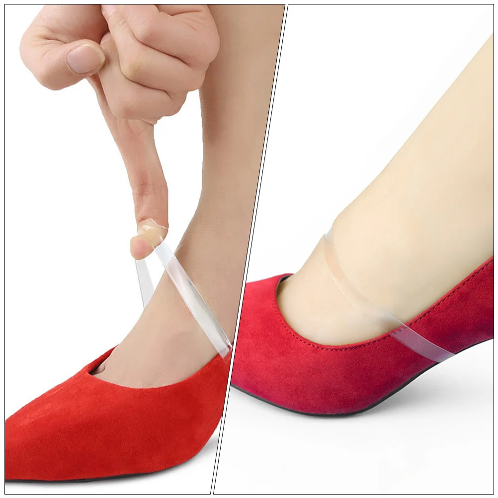 

5 Pairs TPU Elastic Transparent Shoelaces Clear Heels Fixing Straps for Wide Feet Women High Heels Accessories Shoe Decoration