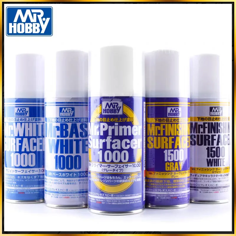 Mr.Hobby Spray Paiting Mr.Primer Mr.Surfacer Mr.Finishing Mr.Mahogany سلسلة اللوحة رمادي أبيض أسود لنماذج هواية DIY #1