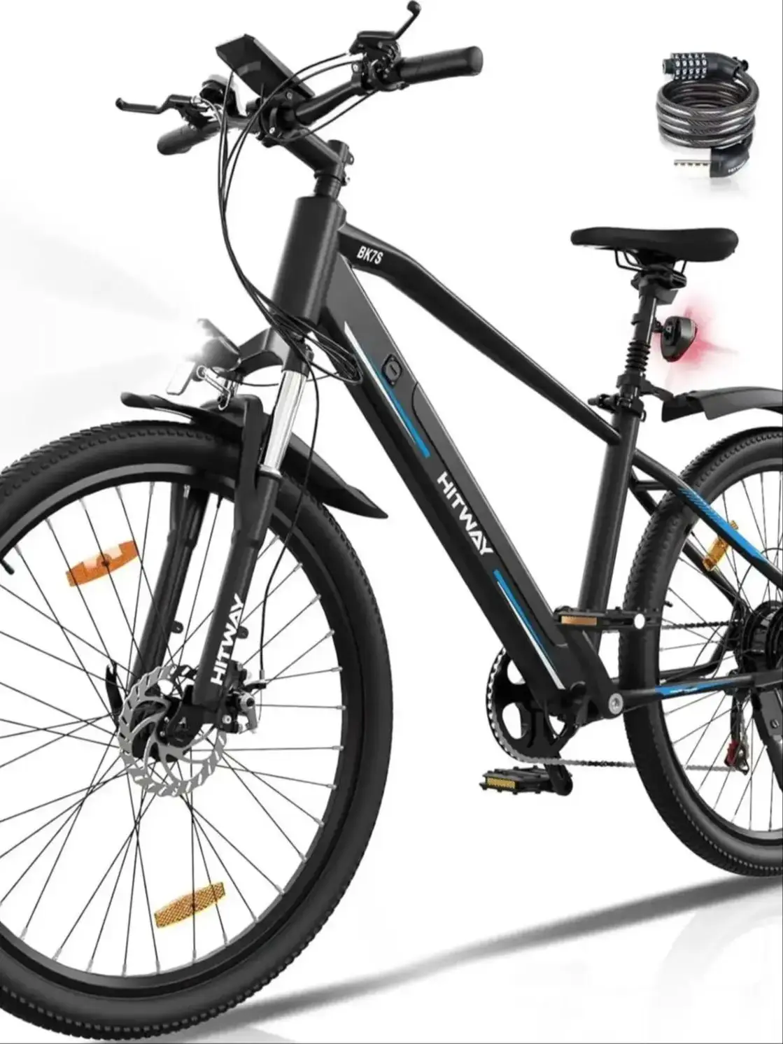 AliExpress HITWAY Electric Bike for Adults, 26" Ebike with 250W Motor, Electric Bicycle with 36V 12AH Battery, City Commuter,7-Speed