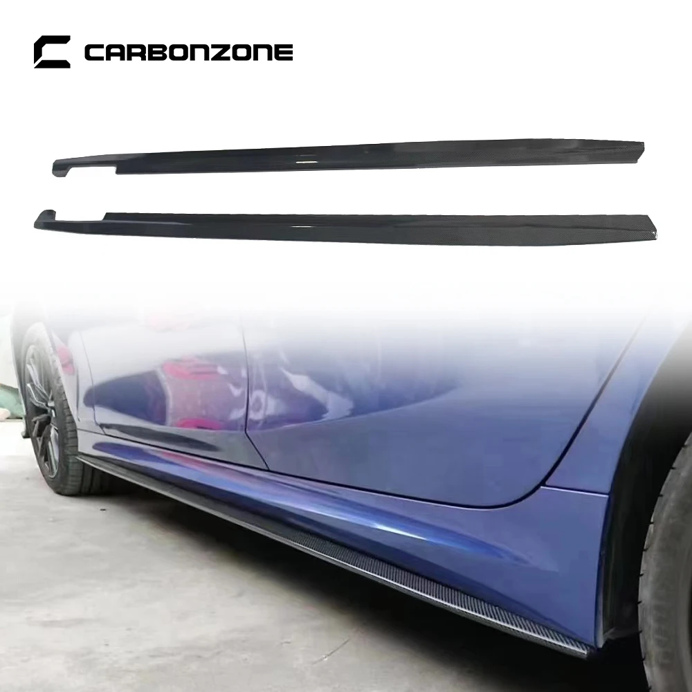 

AC Style Real Carbon Fiber Side Skirts Winglet for BMW G20 Door Edge Protector Automobile Extension Body Kit Car Accessories