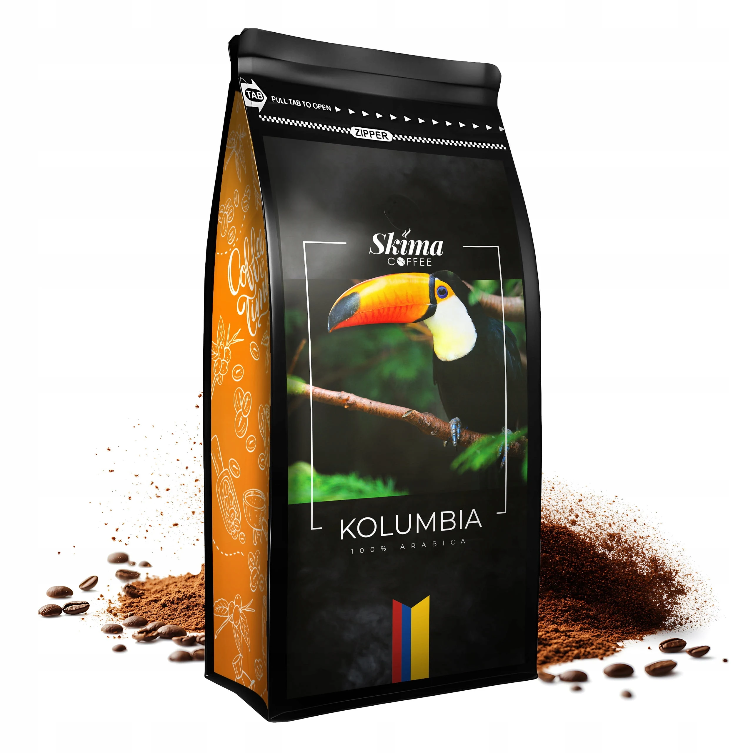 Kawa Mielona 500g KOLUMBIA 100% ARABICA Świeżo Palona SkimaCoffee SKIMA + GRATIS