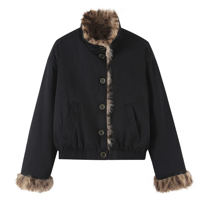 Guobioziy 2026 Women's New Faux Fur Double Sided Wear Jacket Fashionable and Simple Casual and Versatile Elegant and Stylish
