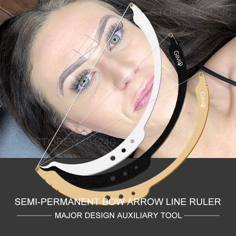 Microblading رسم الخرائط يشكلون أداة قياس الحاجب تحديد المواقع موضوع الصباغة بطانات شبه دائمة خط حاكم
