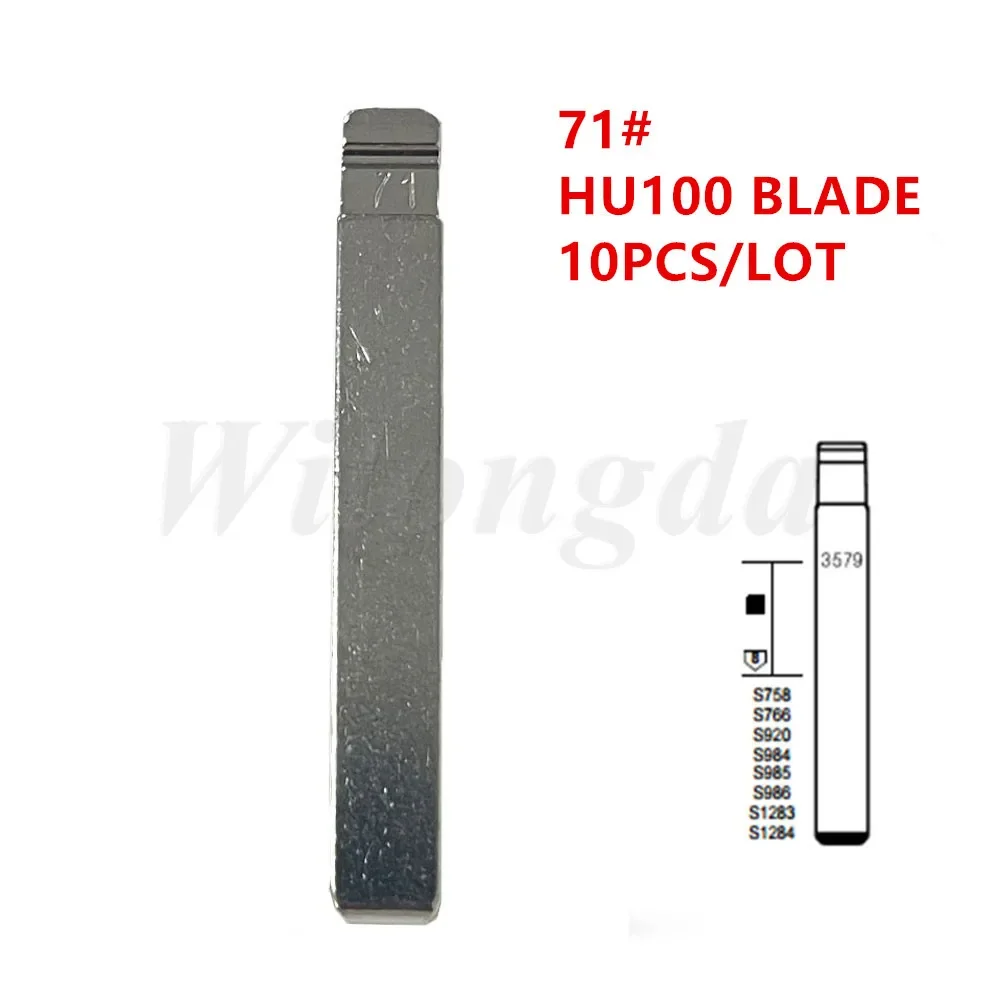 

10pcs/lot 71# HU100 Metal Uncut Blank Flip Remote Key Blade for Opel Chevrolet, for Keydiy KD Xhorse VVDI JMD Key Blank