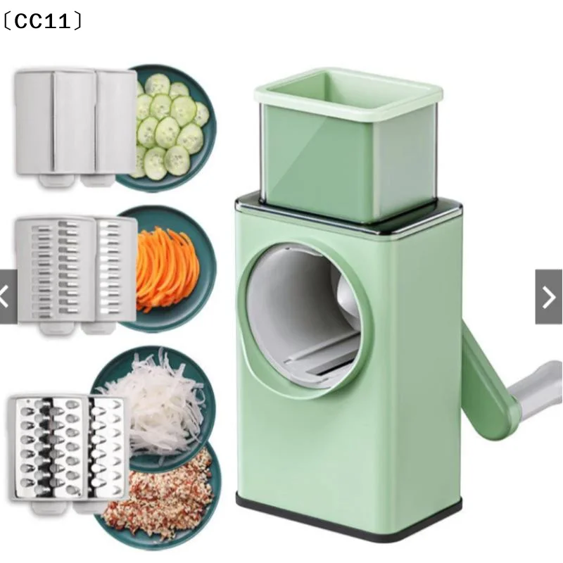 Multifunction Vegetable Cutter With Stainless Steel Panel Hand Crank Design For Home Kitchen Meal Prep Vegetable Slicing〔CC11〕