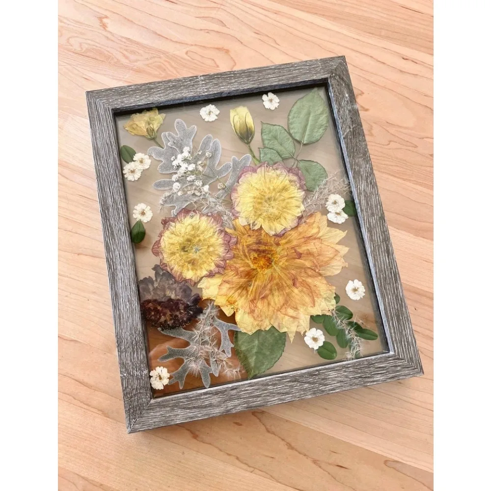 Dried Flowers,Custom Pressed Frame Wedding Flowers or Other Event,Dried Flowers