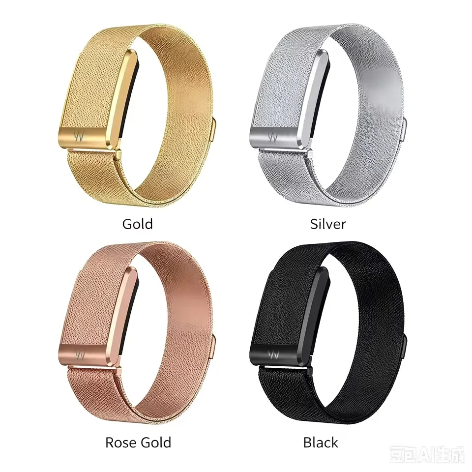 Magnetic Milanese Mesh Stainless Steel Band For Whoop 5.0/MG Replacement Wristband Adjustable Metal Loop Fitness Tracker Strap