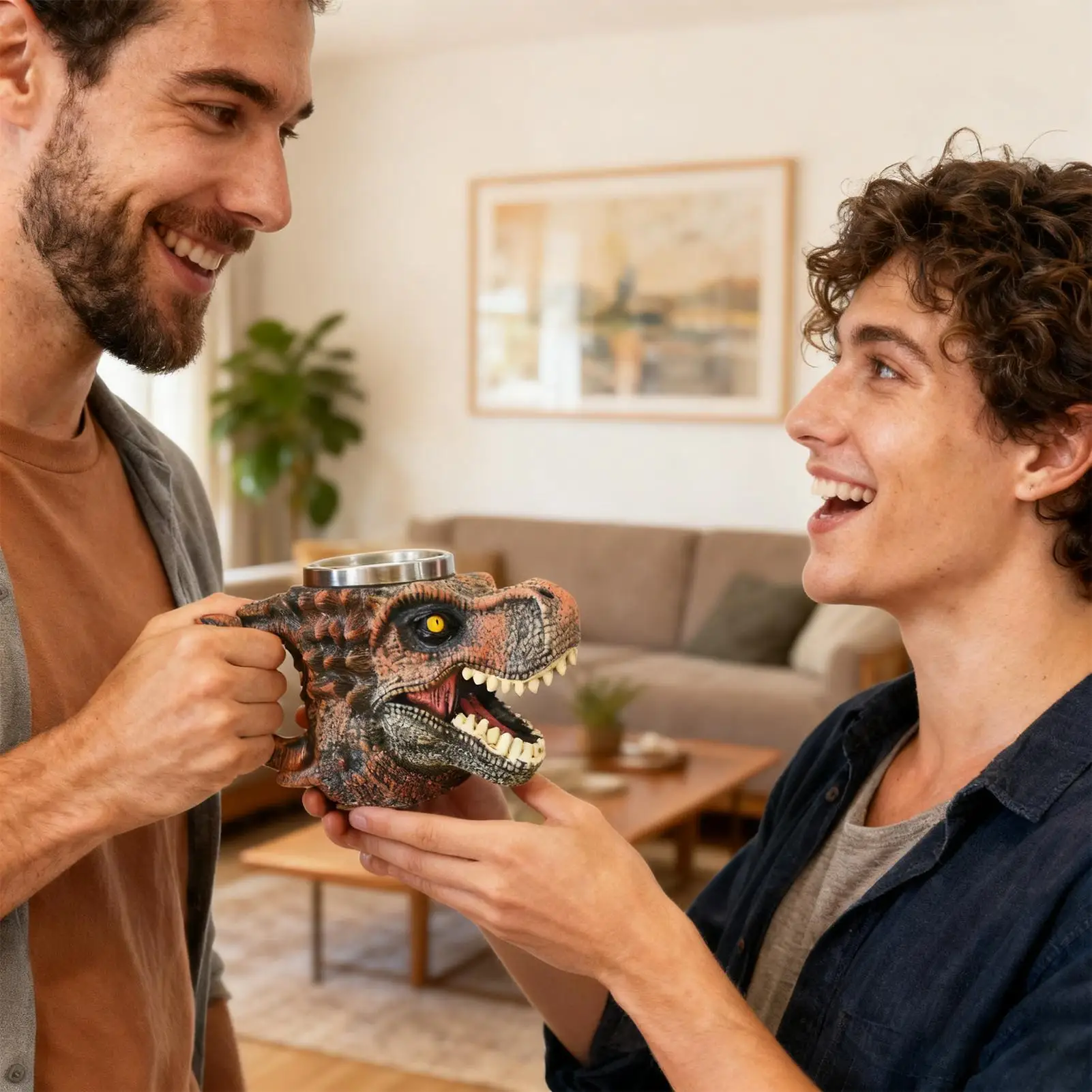 

3D Mug Portable Non Slip Large Capacity Cup Novelty Tea Mugs For Friends Tea Chocolate Beverages Drinks Birthdays Home Indoor