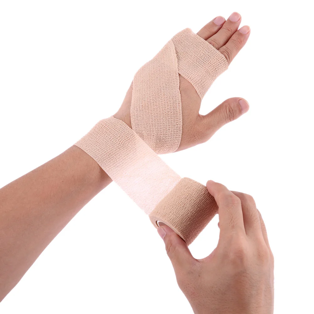 5 Stück 2,5/5/7,5/10 cm selbstklebende elastische Bandage, kohäsives Vliesband, Einwegband für Sport, Befestigung, Finger, Handgelenk, Bein – Detail 7