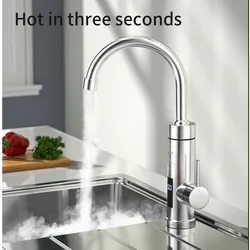 Electric Water Heater Faucet Instant Hot Water Faucet Heating Stainless Steel Kitchen Faucets Hot Cold Two Function Water Taps