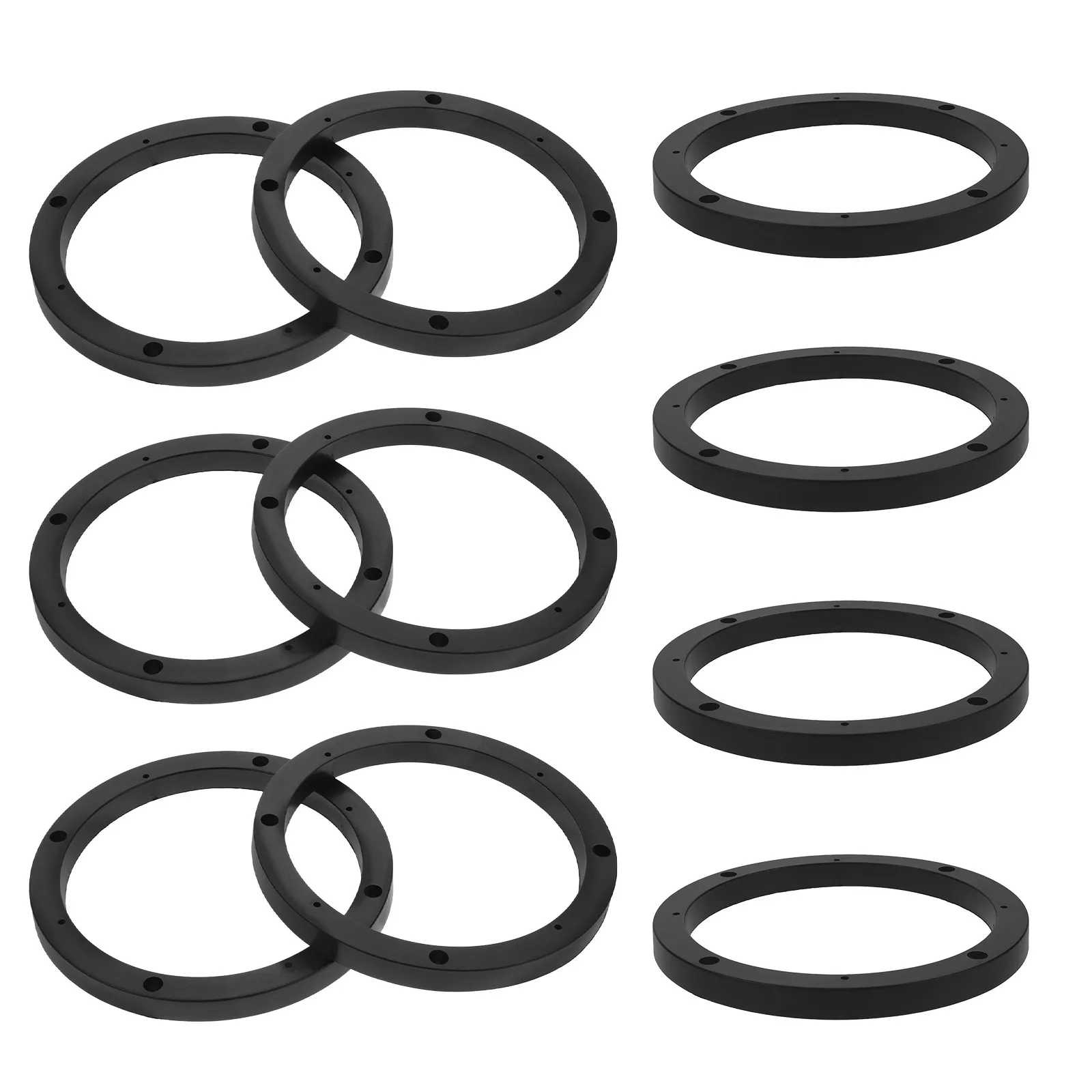 5Pairs Car Speaker Spacer Rings Universal Fit Black Plastic Speaker Adapter Mount Vibration Reducer Car Audio Installation