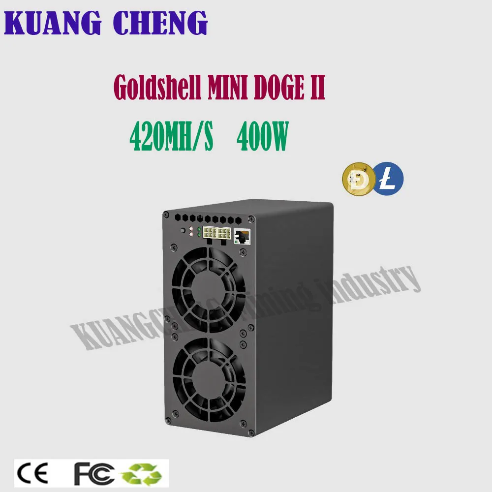 Baru Goldshell Mini Doge II Miner 420M Hashrate Cuman DOGE Coin Miner Silent Network Goldshell Mini Doge Ruff dari Mini Doge