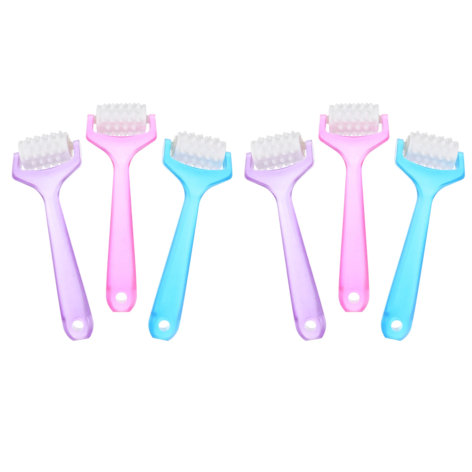 6Pcs Facial Massage Lifting Roller Facial Pushing Roller Beauty Face Roller Facial Massager Roller Compact Beauty Roller