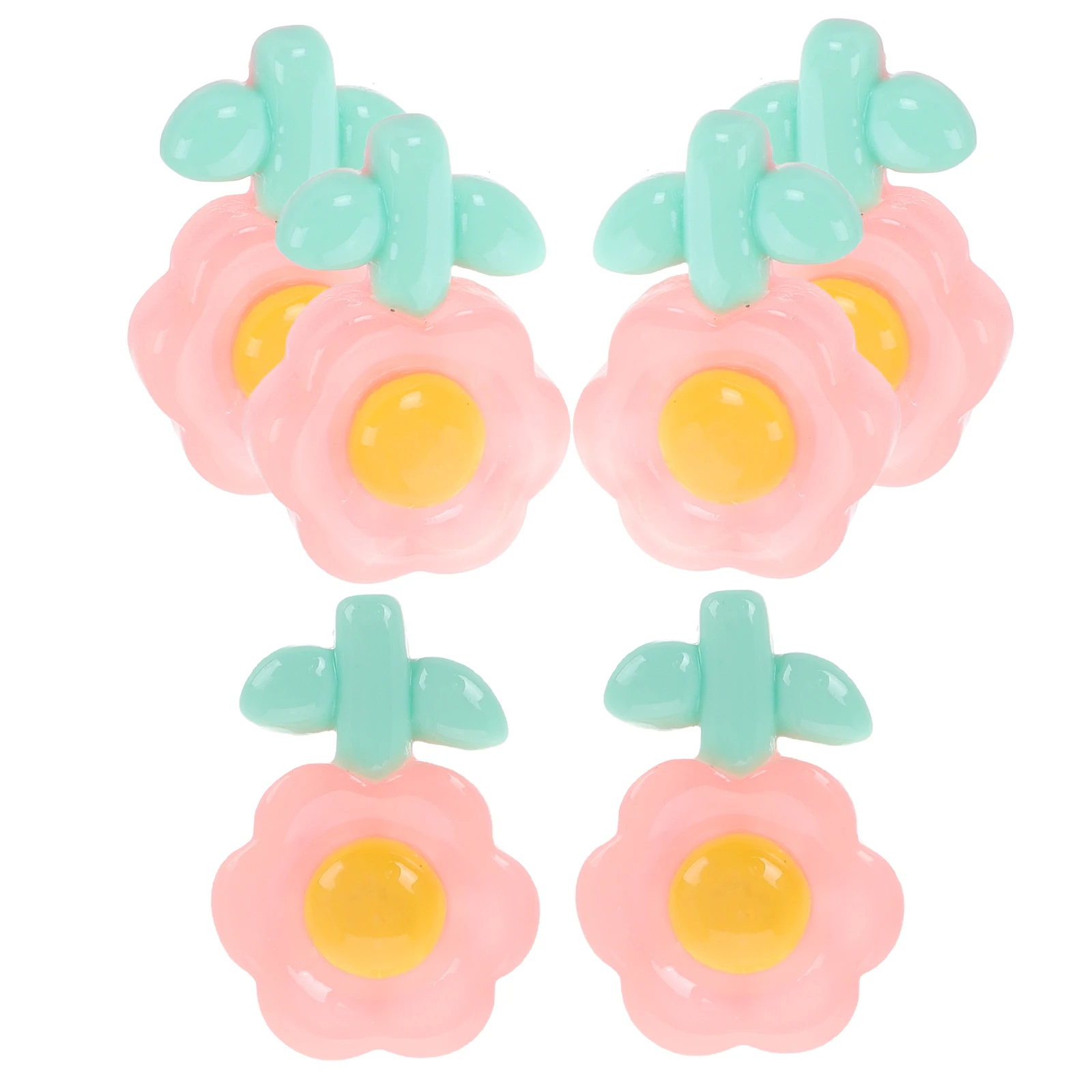 

6 Pcs 3D Flower Stickers Motorcycle Accessories Electric Bike Decor Tulip Shape Romantic Vehicle Upgrade Easy Install Long