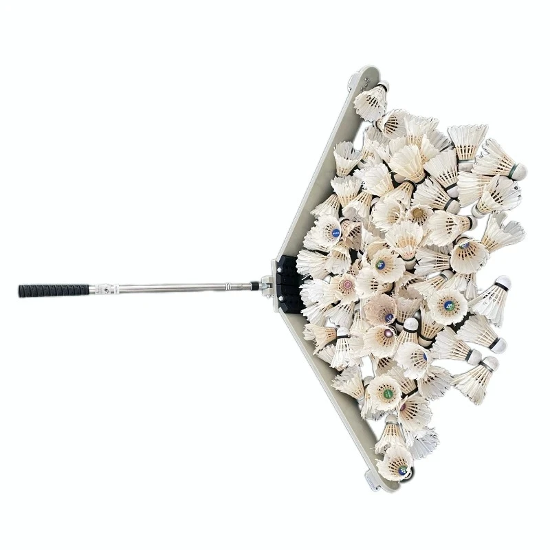 Badminton Shuttlecock Collector Folding Three Wheel Picker Sweeper for Training Court Equipment Portable Outdoor Sports Gear
