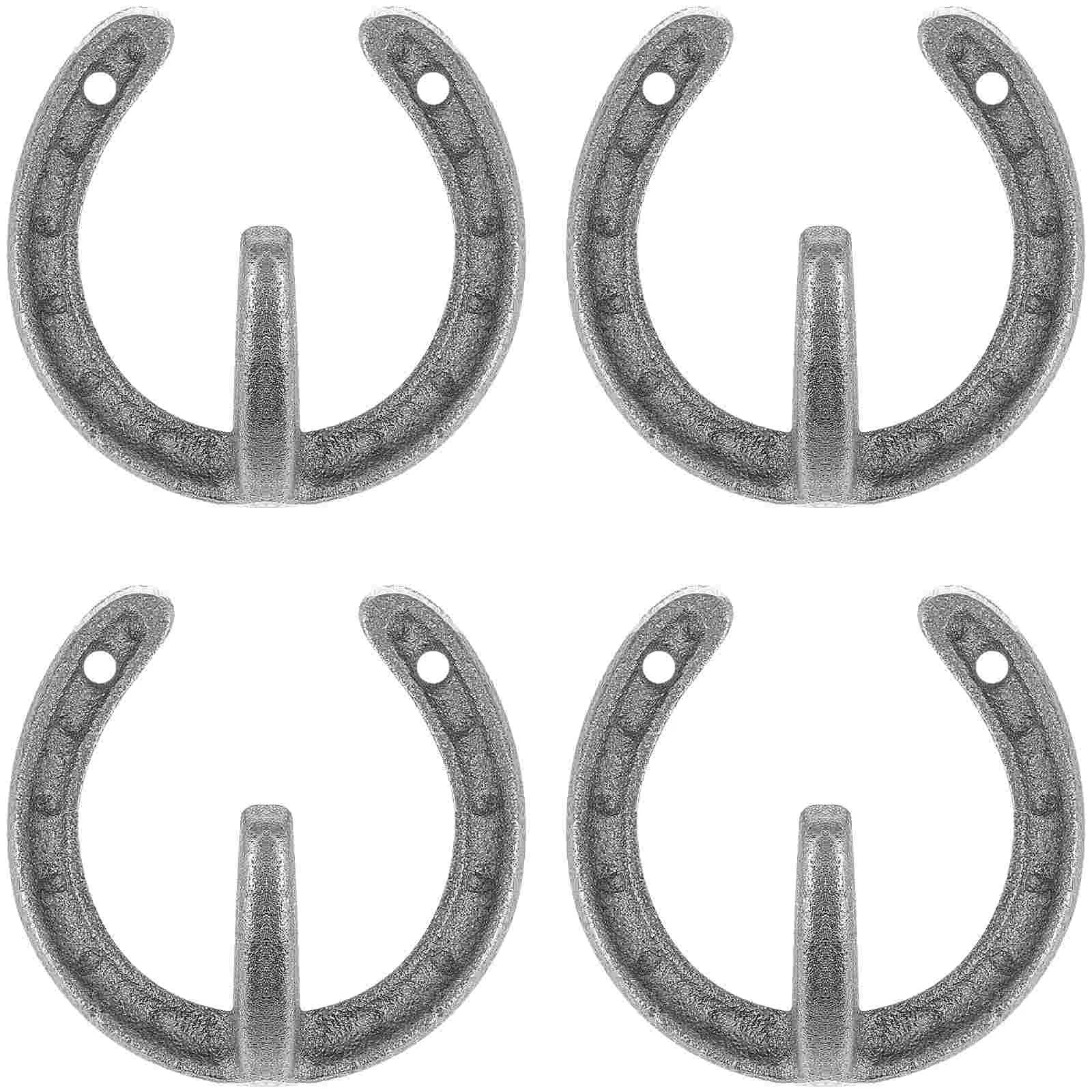 4 Pcs Cast Iron Hook Wall Hanger Rack Sundries Organizer Retro Decor Backpack Hanging Clothes Office