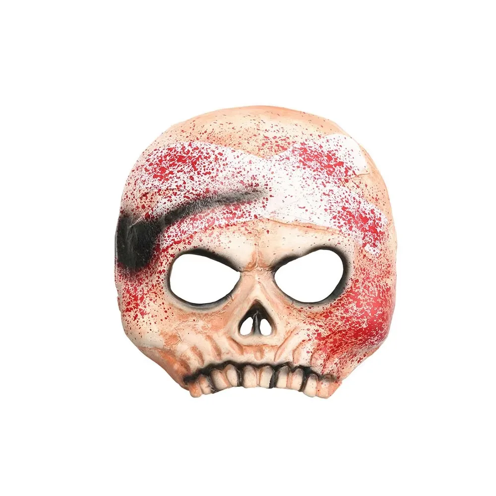 

Realistic Halloween Cosplay Mask Creativity Funny Masquerade Party Mask Breathable Elastic Strapy Bloody Skull Mask