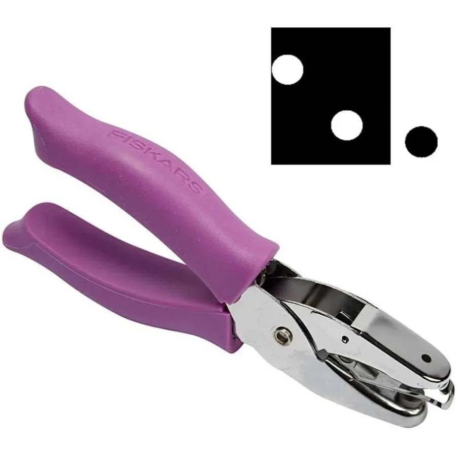 เครื่องเจาะรูวงกลม 23517097J ขนาด 1.8 นิ้ว สีม่วงและชมพู สำหรับงานฝีมือที่ต้องการความแม่นยำ เหมาะสำหรับงาน Scrapbooking การทำการ์ด และงาน DIY