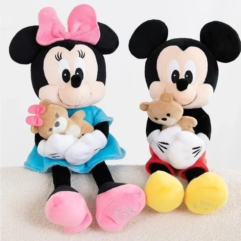 

Мягкая плюшевая игрушка Disney с Микки и Минни Маус, мягкая аниме-кукла, коллекция подушек, детские подарки на день рождения и Рождество