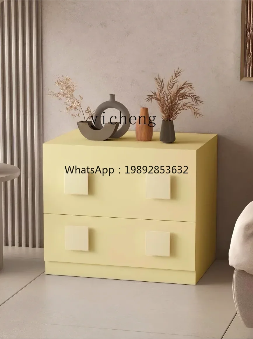 GX Cream Carmen TV Cabinet Locker Drawer Module Assembled Cabinet Living Room Sofa Side Cabinet Bedroom Bedside Table