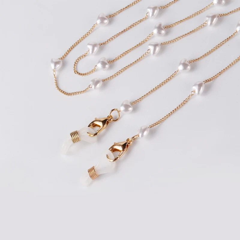Imitatie Parel Masker Ketting Mode Toevallige Vrouwen Mannen Zonnebril Ketting Band Houder Anti-verloren Brillen Lanyard Ketting Sieraden
