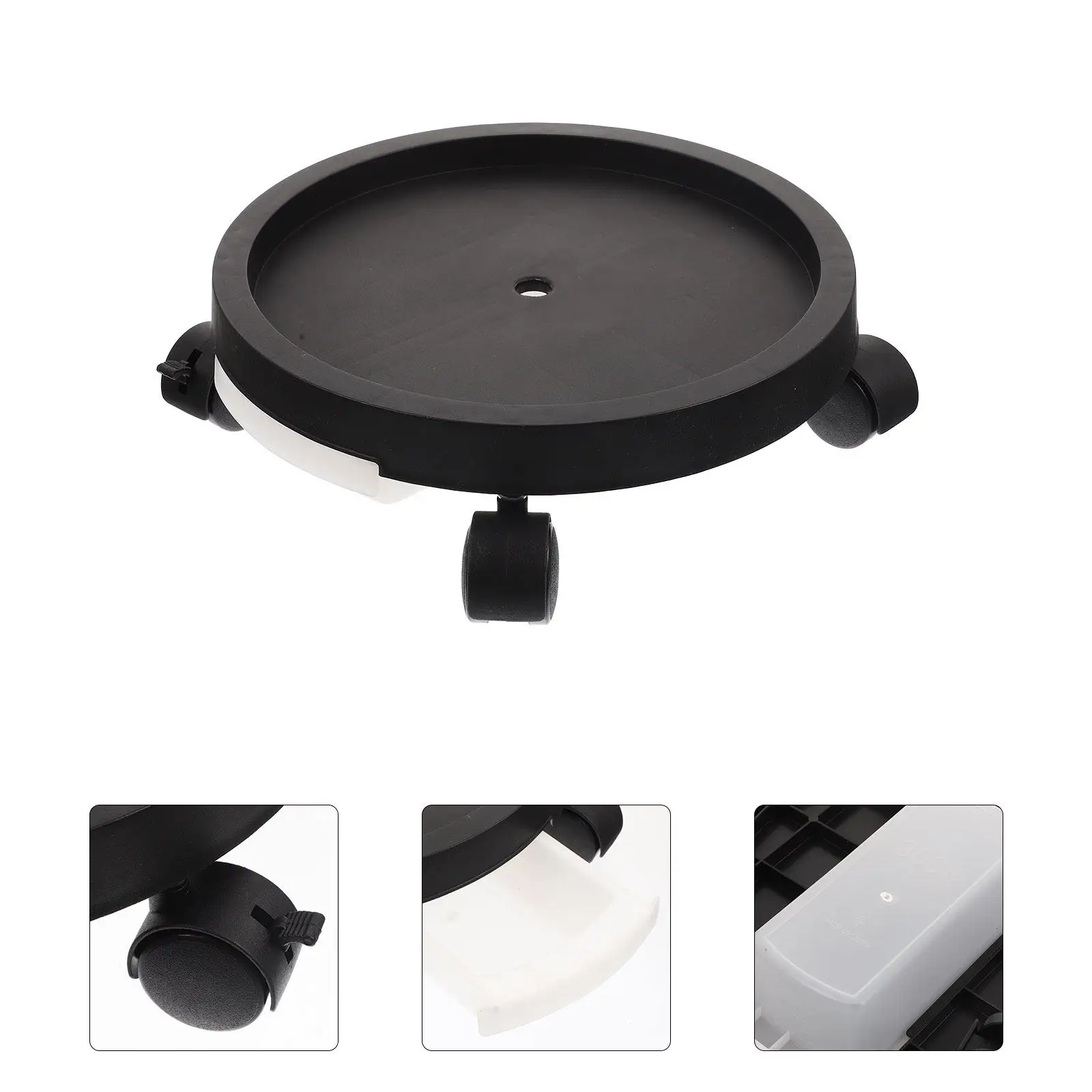 Premium PP Potted Plant Tray Flowerpot Bottom Tray with Wheels Movable Planter Dolly for Indoor Outdoor Gardening Water Soil