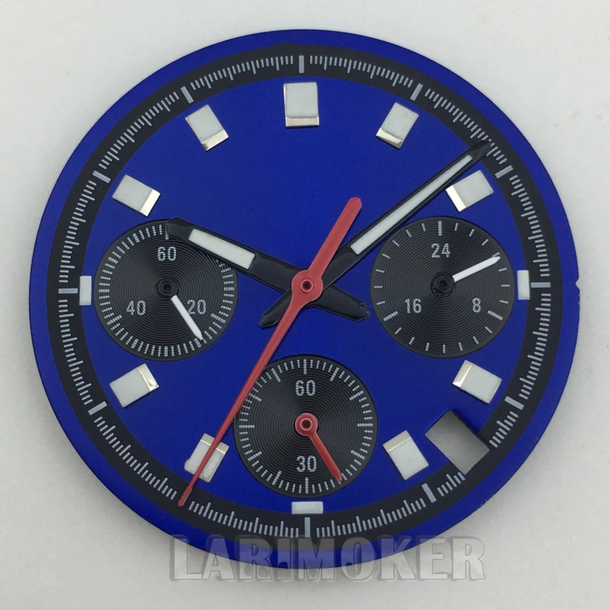 

VK63 30 мм Panda черный, серый, белый и синий циферблат с 5 стрелками подходит для часов с кварцевым механизмом VK63