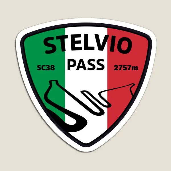Pegatinas magnéticas de Stelvio Pass para motocicleta, pegatinas coloridas divertidas para el hogar, organizador de nevera, decoración para bebé, soporte magnético