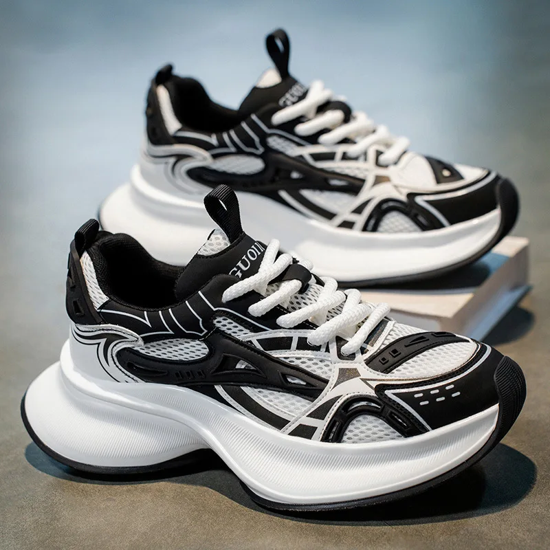 39-46large-size Shoes for Men High Quality Casual Running Sports Men Shoes Height-increasing Thick-soled Men's Platform Sneakers - Image 6
