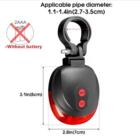 Mountainbike Cykel Laser Bakljus Vattentät 2 Parallella Linjer Laser Bakljus Stjärnhimmel Säkerhetsvarnings Bakljus Lasrar 5LED 10 best sales cykellaser - №2