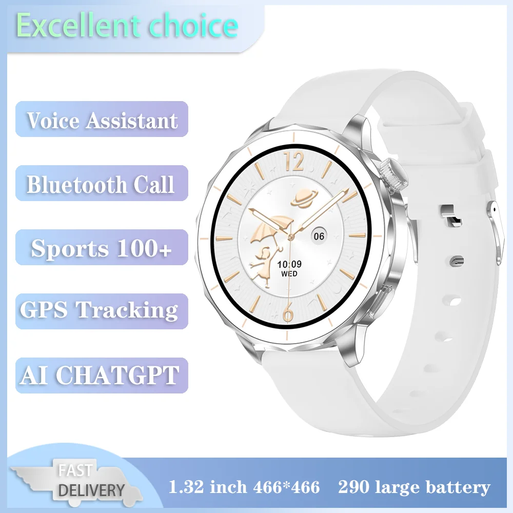 Xiaomi Mijia Новые умные часы с искусственным интеллектом ChapGpt 2025 4G Память GPS Трек движения Bluetooth Вызов Спорт Фитнес Водонепроницаемые умные часы для женщин