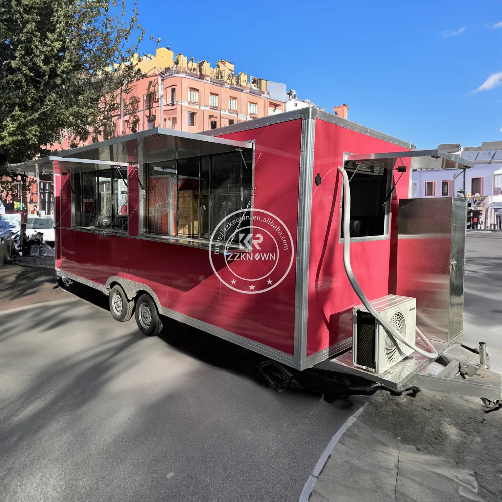 

Customized Fast Food Truck Fully Equipped Coffee Mobile Catering Food Trailer Ice Cream Cart Concession Food Truck For Sale