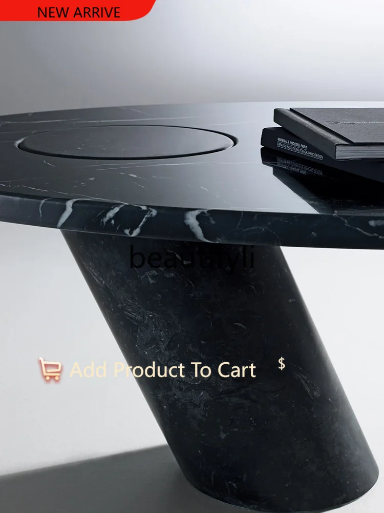 

Natural marble coffee table minimalist living room light luxury modern designer luxury stone antique furniture G1218