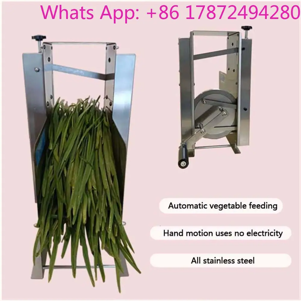 Manual Stainless Steel Scallion Cutting Machine Commercial Vegetable Cutter Food Processor