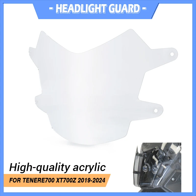 

FOR YAMAHA TENERE 700 WOLD RAID 2022-2023-2024 Motorcycle Accessories Acrylic Headlight Guard Head Light Protector Tenere700