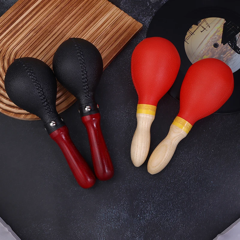 2 unids/set Orff Maracas profesionales Maracas cocteleras sonajeros martillo de arena instrumento de percusión juguete Musical para niños fiesta KTV