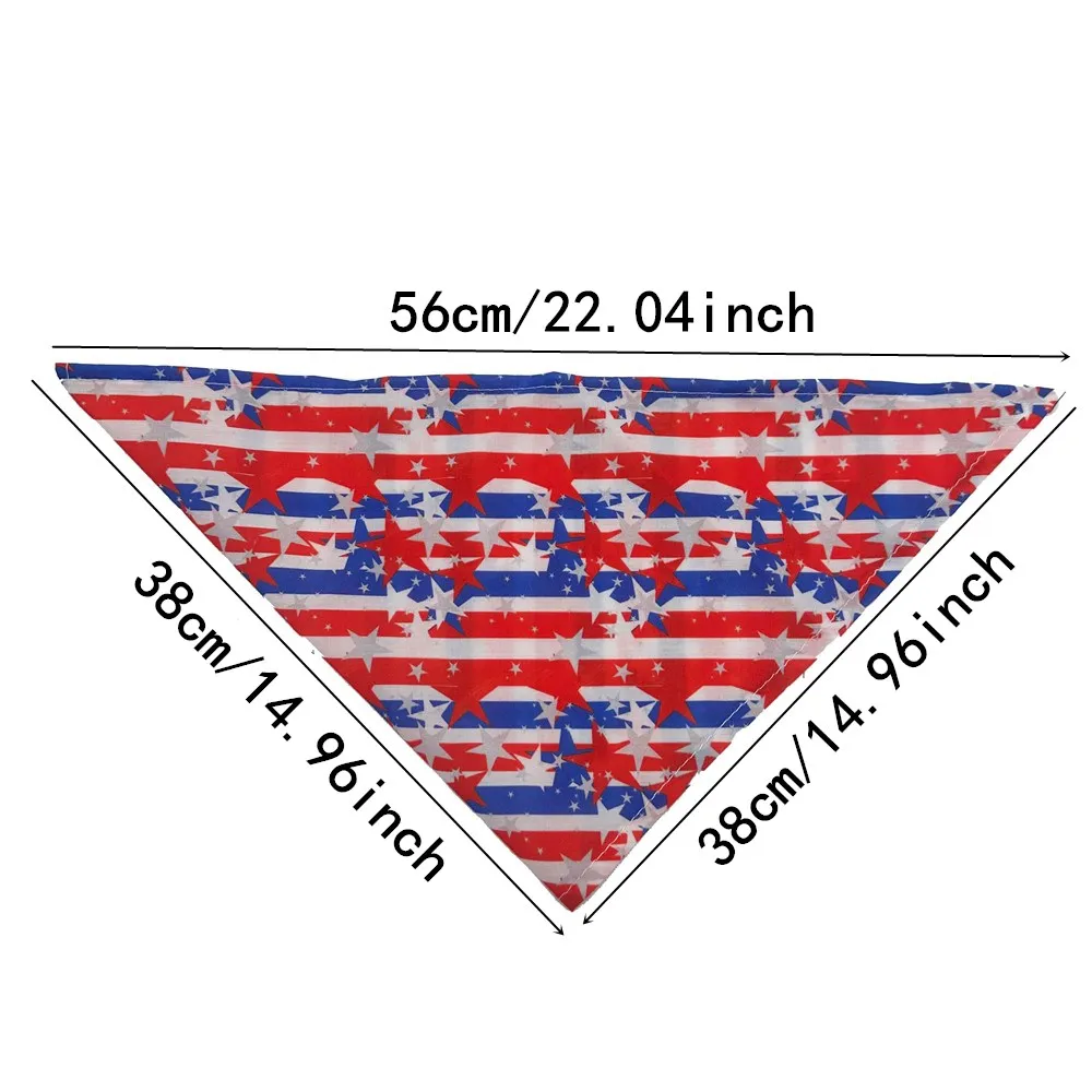 30/50pcs 4th of July Style Dog Bandana Pet Supplies Independence Day Dog Accessories