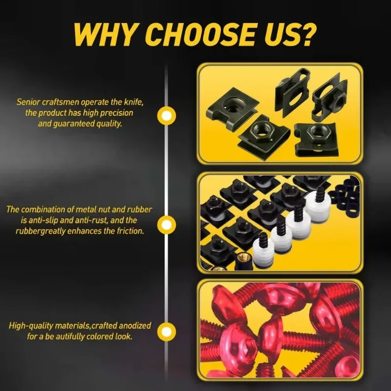 177PCS Fastener Clips Screw for Honda CBR600RR CBR1000RR CBR 600 F2 F3 F4 CBR 600 RR 1000 RR 900 929RR 650R CNC Fairing Bolt Kit