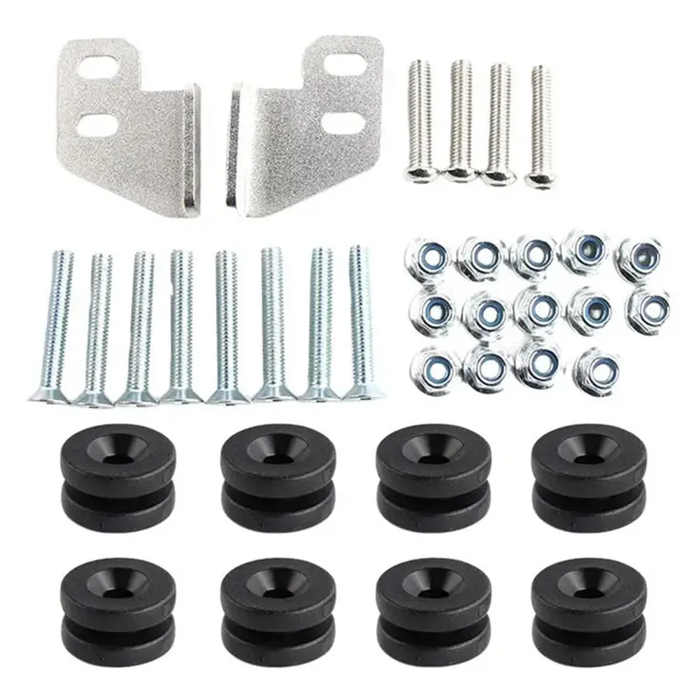 

Lightweight Clamps Motorcycle Luggage Case Adjustable Mounting Bracket Complete Hardware Set Easy Installation Kit