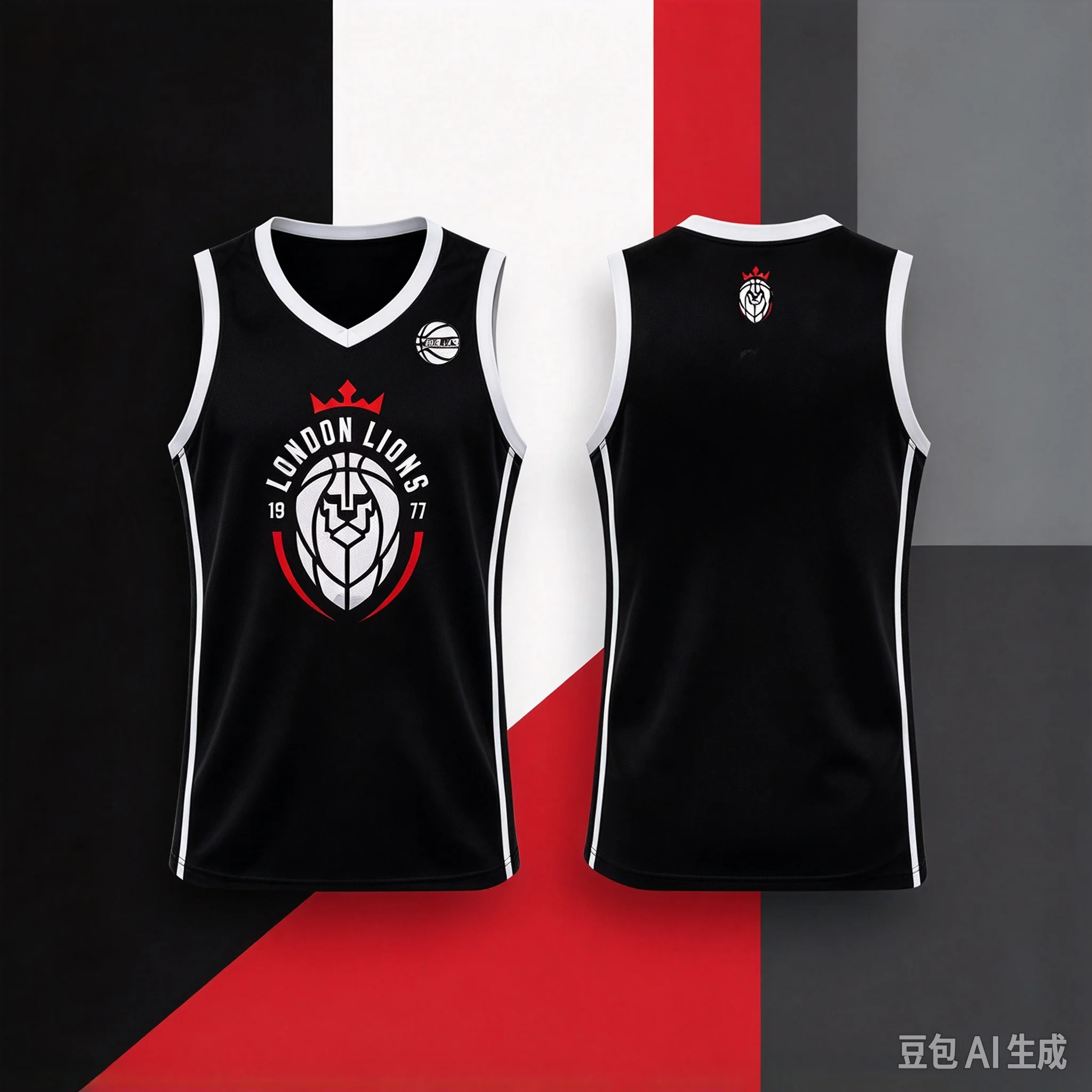 2026-27 Season London Lions Unisex Basketball Jersey Vest, Men Women Sleeveless Breathable Mesh Vest, Street Basketball Jersey