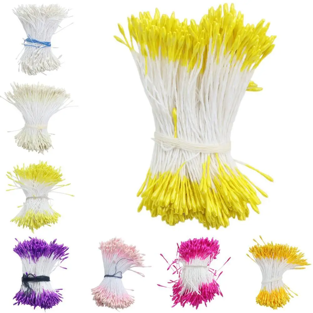 

360pcs 1mm Double Heads Stamen DIY Artificial Mini Pearl Floral flower stamen pistil many colours