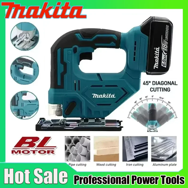 

Makita DJV182Z Cordless 18V Lithium Battery Rechargeable Electric Jig Saw Curve Saw Woodworking Cutting Multifunction Saw