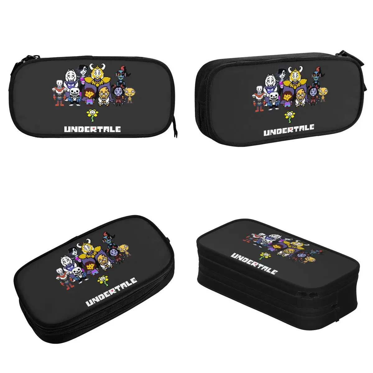 Undertale Sans And Papyrus Mettaton Flowey Frisk Pencil Cases Pen Holder Bag Student Big Capacity School Gifts Pencilcases