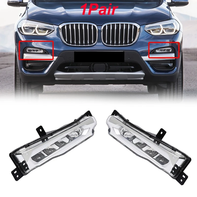 Links Rechts Auto Mistlamp Voor-Bmw X3 G 01X4 G02 2018-2020 Auto Bumper Mistlicht Led Drl Dagrijlicht