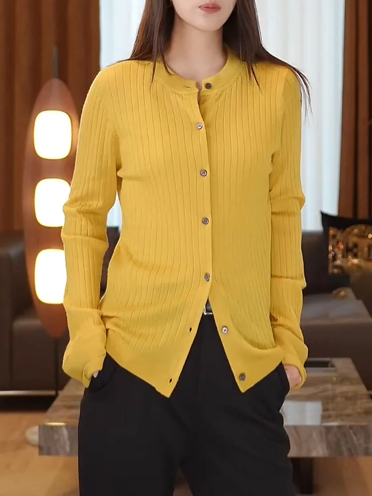 

Ретро-желтый вязаный свитер с длинными рукавами, модный топ больших размеров для женщин, осень 2025, новинка, корейский свободный крой